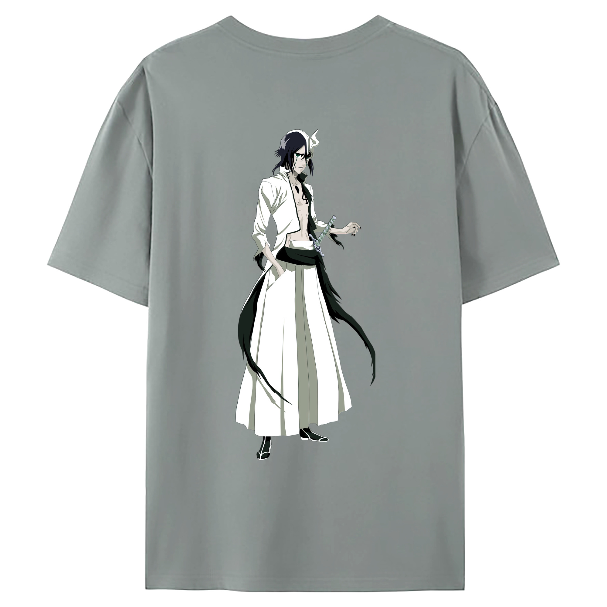 （画像用） ブリーチ ウルキオラ·シファー BLEACH Ulquiorra cifer 綿100％ メンズ半袖Tシャツ（バックプリント） 通気性